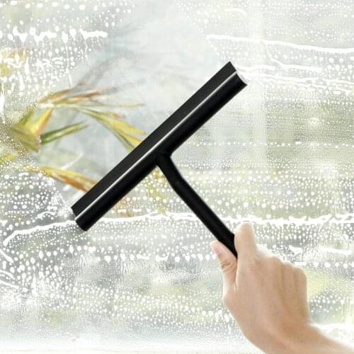 Glass Wiper Scraper With Silicone Holder Shower Squeegee Cleaner Bathroom Mirror Wiper Scraper Window Glass Cleaning Supplies