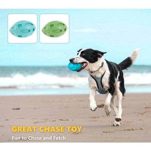 Squeaky Dog Chew Toys Pet Puppy Rubber Ball Durable Interactive Squeaky Teeth Cleaning Chew Toy