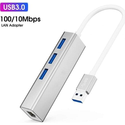 USB3.0 Wire Hub LED Indicator Design Strong Heat Dissipation 4-in-1 Widely Compatible USB Hub for Computer