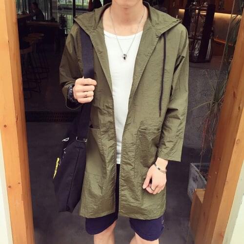 YaSuGuoJi Men's Hooded Trench Coats