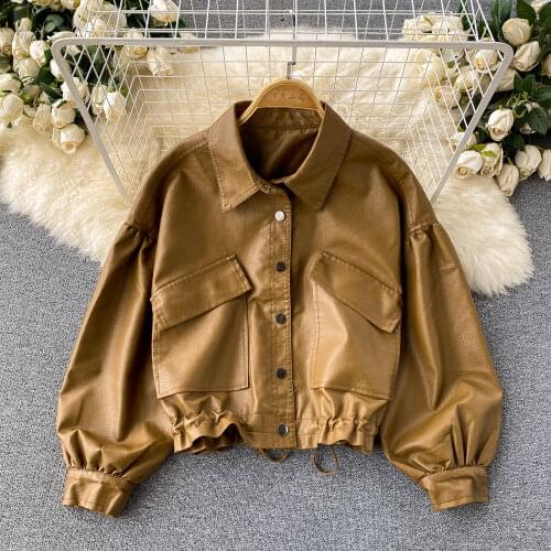 YUZACDWX Womens Fashion Leather Jackets