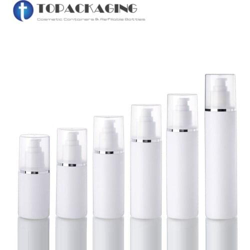 100/120/150/200ML Lotion Pump Bottle White Plastic Shampoo Pack Empty Cosmetic Container Facial Cleanser Shower Gel Refillable
