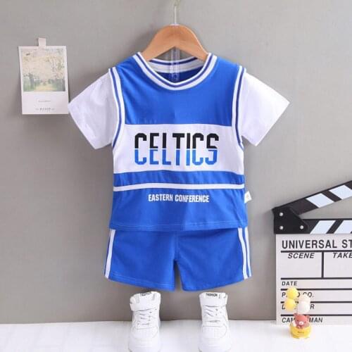 Summer Children Cotton Clothes Baby Boys Cartoon Sport O-Neck T Shirt Shorts 2Pcs/Sets Infant Kids Fashion Toddler Tracksuits
