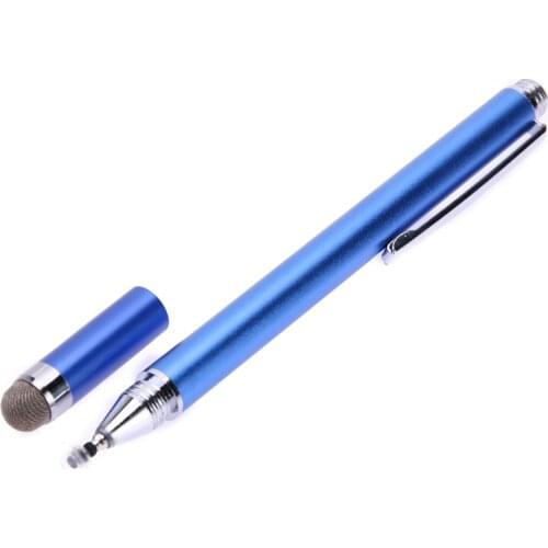2 in 1 Metal Capacitive Stylus Touch Screen Pens for Phone iPad (Dark Blue)