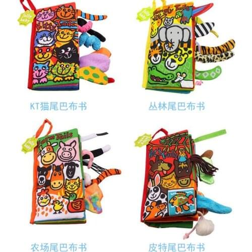 2018 Animal Baby Toys Infant Kids Early Development Cloth Books Learning Education Unfolding Activity story book