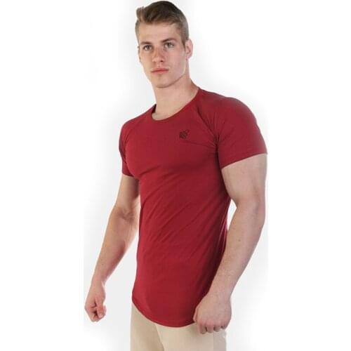 2021 Fashion T-Shirt Men Running Sport Skinny Short Tee Shirt Male Gym Fitness Bodybuilding Workout Black Tops Clothing