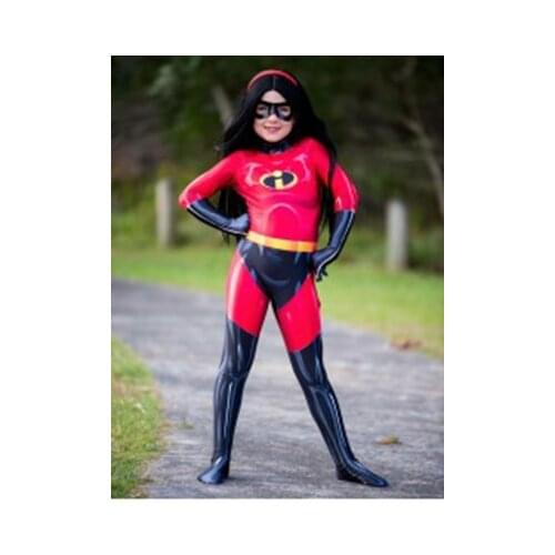 3D Print Kids The Incredibles 2 Violet Parr Printing Superhero Costume Spandex Halloween Zentai Catsuit for Children