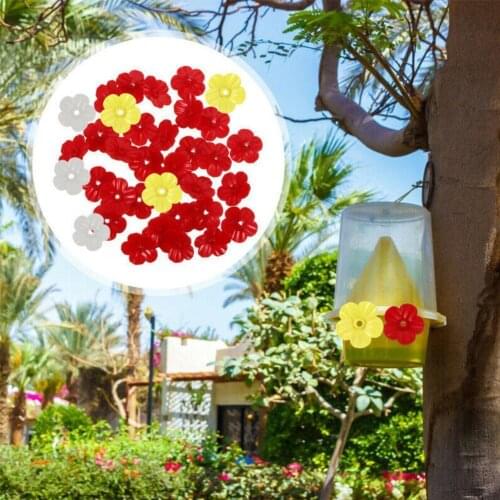 5PCS Flowers Shape Handhold Bird Hummingbird Feeder Seed Feeding Supplies Dispenser Birds and Water Plastic Drinker Y6E1