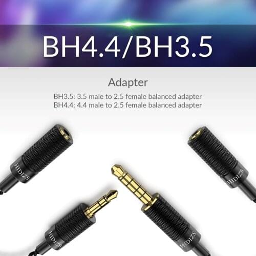 Hidizs Adapter 4.4/3.5 Male to 2.5 Female Balanced Adapter for of 4.4/3.5mm interface Audio output and 2.5mm interface IEM