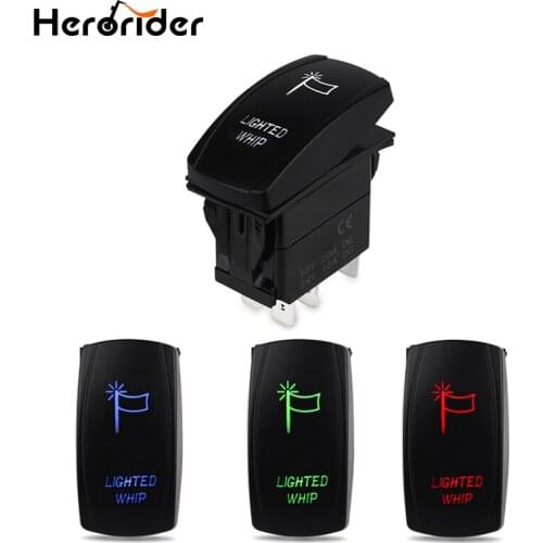 Car Switch Boat Truck Light Led Toggle Switch 5pin 12V Waterproof Bar Style Blue Toggle Rocker Reverse Rear Switch