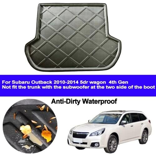 Car Rear Boot Cargo Liner Trunk Floor Carpets Tray Mats Pad Carpet For Subaru Outback 2010 2011 2012 2013 2014 5dr wagon 4th Gen