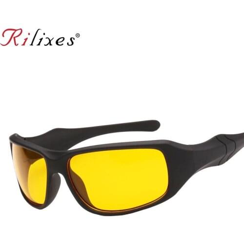 RILIXES Brand Men Sunglasses Designer Sport sunglasses Driving Fishing Sun Glasses Black Frame Eyewear Accessories