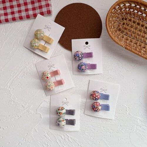 Fabric Broken Flower Childrens Hairpin Sweet Wild Small Cute Girl Broken Hair Fashion Baby Side Clip Korean Hair Accessories