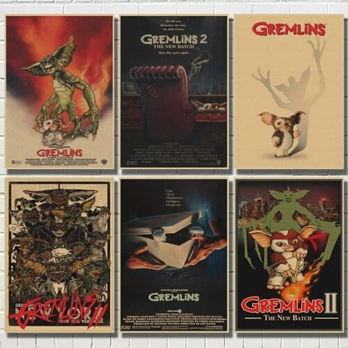 Movie Gremlins Retro kraft Poster Prints High Quality Wall Stickers For Living Room Home Decoration