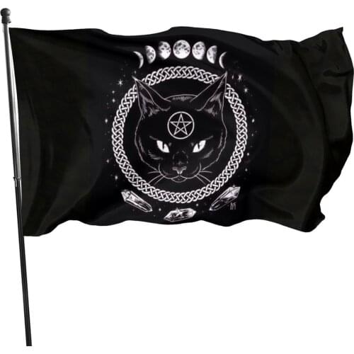 90x150cm Cat Mysterious Divination Witchcraft Flag for Decoration banner
