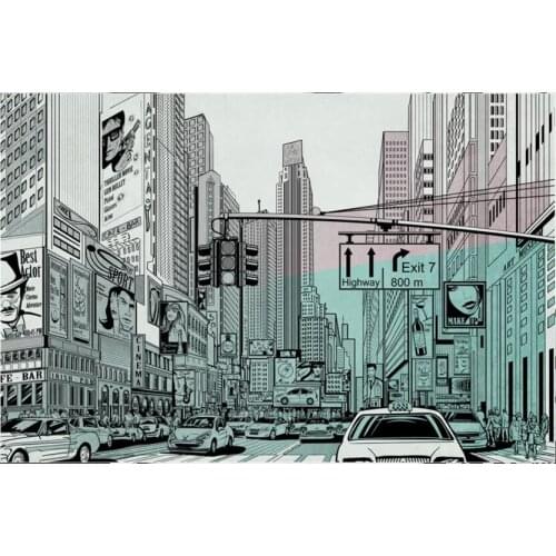Custom photo 3d wallpaper European style hand drawn line drawing city building home decor 3d wall murals wallpaper for walls 3 d