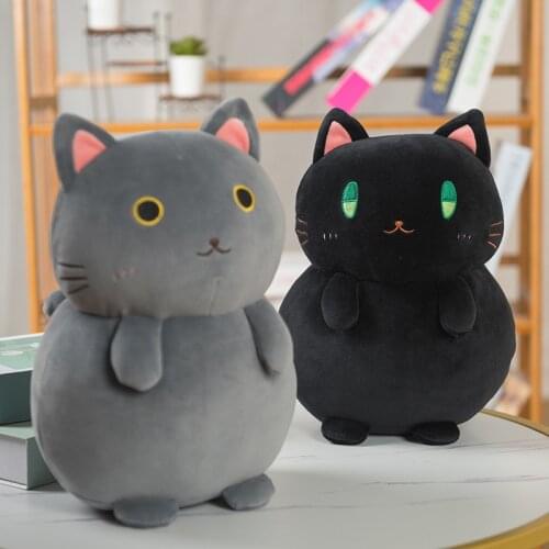 35cm Lovely Cat Pillow Hello Plush Toy Stuffed Toy Cat Dolls Anime Figure Toys for Children Doll for Kid Baby Birthday Gifts