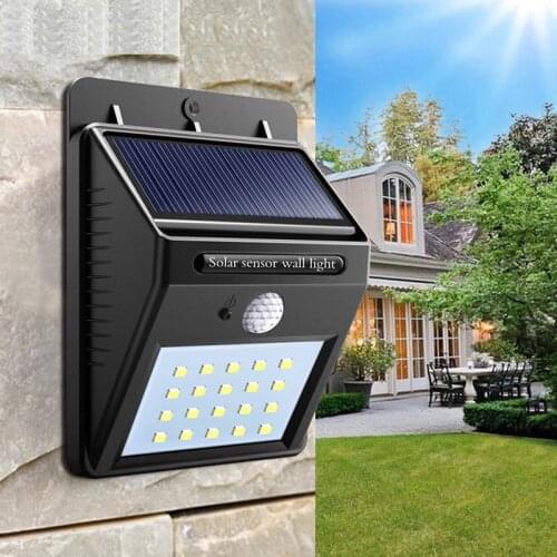 Best selling waterproof 20 LED solar light motion sensor wall light outdoor garden yard light in 2020