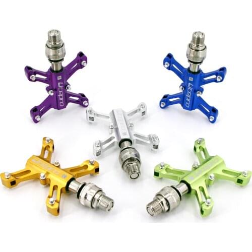 Litepro Mountain Bicycle PedalUniversal QR Pedal Sealed Bearing MTB BMX Folding Bike Aluminum Alloy Non-slip CNC Quick Release