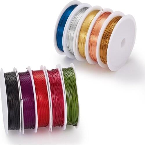 10Rolls 0.4/0.5/0.6/0.8/1mm Copper Wire Beading Wire for Jewelry Making DIY Bracelet Necklace Accessories Findings