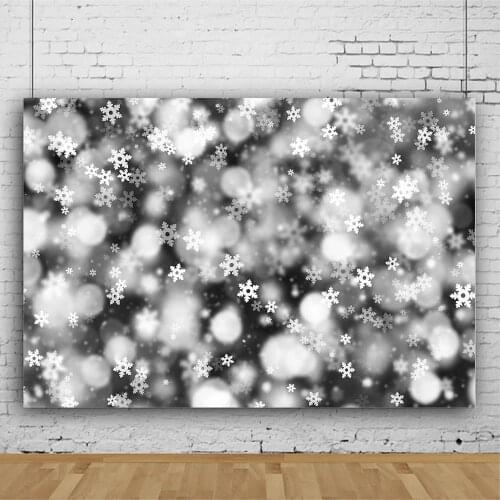 Mocsicka Winter Snowflake Photography Backdrop Polka Dots Bokeh Newborn Child Portrait Photo Background Photocall Photo Studio