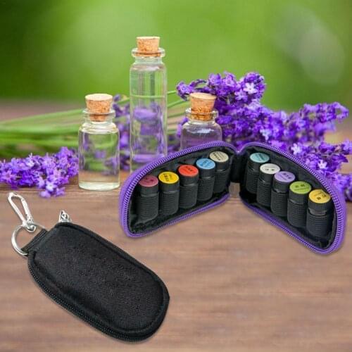 10Bottles Essential Oil Storage Bag Portable Travel Holder Case Key Storage Bag High Quality Makeup Bag With10 Small Compartment