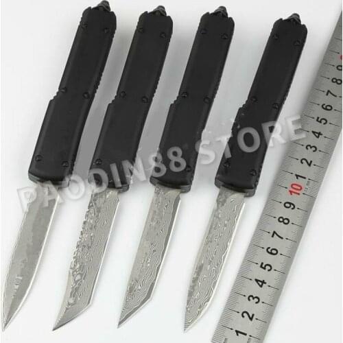 UT70 Straight Knife Damascus Blade Tactical Folding Fixed Blade Knife Pocket Hunting Edc Outdoor Survival Knife