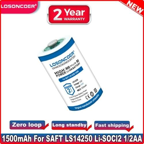 SAFT LS14250 Li-SOCl2 1/2AA Size R6 L14250 ER14250 14250 Battery For CNC Machine Tools Touch Screen Electric Meter Batteries