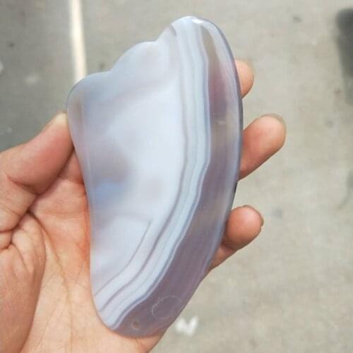 Agate Gouache Scraper Natural Jade Guasha Board Facial Eye Scraping Massage Stone Acupuncture Therapy Spa Health Care Gua Sha