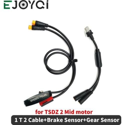 TSDZ 2 Gear Sensor Shift Sensor Brake Sensor Y-Splitter 1 T 2 Cable E Bike Replacement Gear Sensor for TongSheng Mid Drive Kit