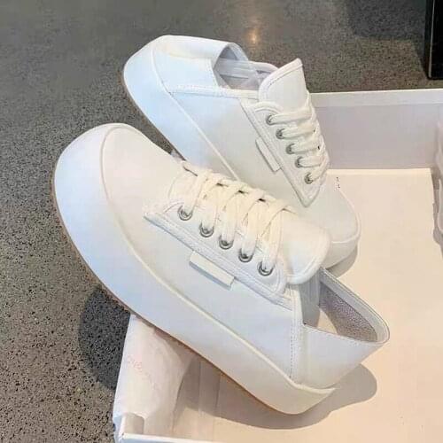 YSHUNIJ Thick soled small white shoes 2021 new Korean version foreign style pink comfortable casual bread shoes single shoes