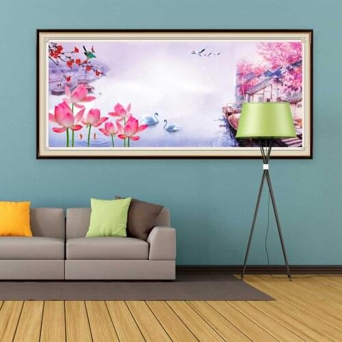 5D Diamond Painting Flower Full Drill Square Round Diamond Mosaic Landscape Diamond Embroidery Sale Spring Scenery Handmade Gift