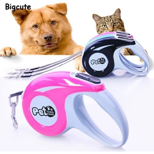 Dog Leash Retractable Automatic Traction Rope ABS Nylon 3m/5m Pet Dog Cat Puppy Running Walking Lead Leash For Small Medium Dog