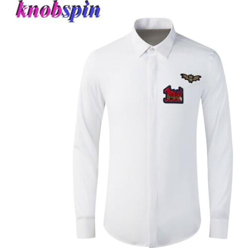 Plus size 3XL 4XL Long sleeve Shirt men Top Brand Business male Cotton Shirts Casual Slim Chemise homme Solid color Camisas