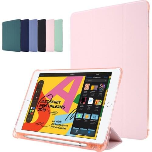 Coque for iPad 10 2 7th 7 8th Generation Case with Pen Holder Tri-Folding Protection Cover for iPad7 2019 Case A2198 A2197 A2200