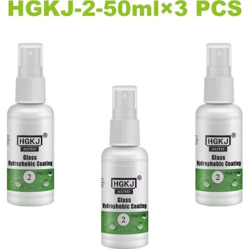 HGKJ-2-50ml×3 or with Towel of Water Repellent Coating Car Glass Clean and Clear Hydrophobic Spray Nano Hydrophobic Coating