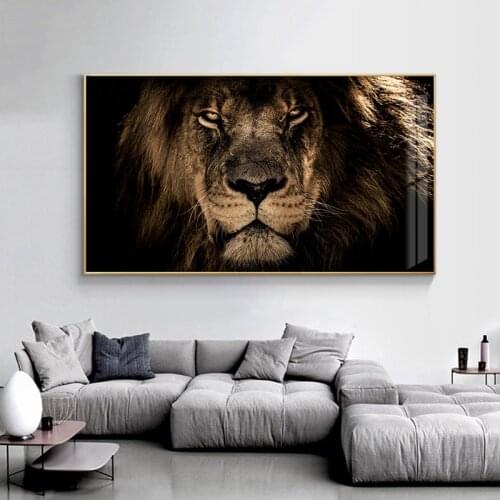 African Large Lion Animals Face Canvas Paintings Wall Art Posters And Prints Animals Lions Art Pictures For Living Room
