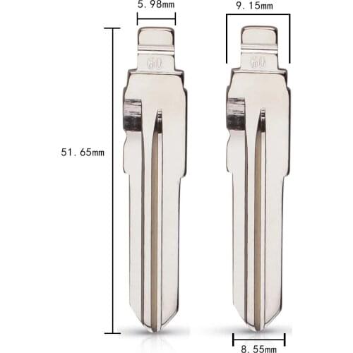 #60 GT15 Metal Car Key Blade for KD VVDI JMD Remote key for Fiat/Palio/Old Ferrari