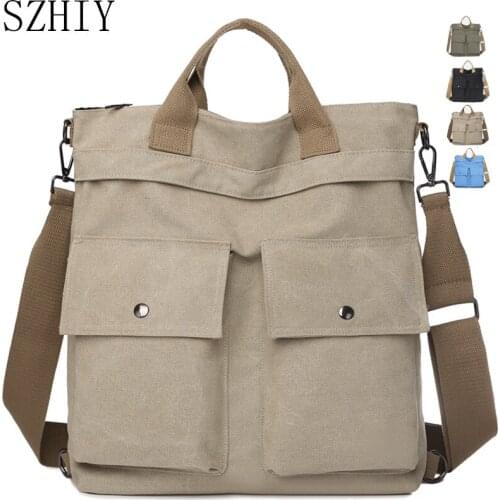 Multifunction Canvas Back Pack for women Shoulder Bag Large Capacity Laptop rugzak Leisure Handbag Big Travel School Unisex New