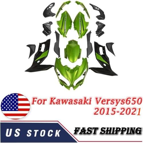 Motorcycle Painted Full Fairing Bodywork Injection Panel Cowl Kit for Kawasaki Versys 650 2015 2016 2017 2018 2019 2020 US Stock