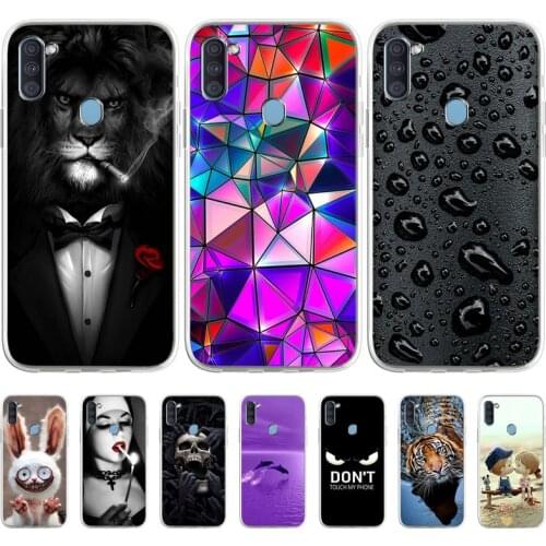 Soft Case For Samsung A11 Cases Silicon Fashion Bumper On Samsung Galaxy A11 A 11 EU SamsungM11 Animal Painted Phone Coque