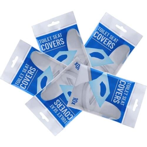 50pcs Toilet Seat Cover Disposable Flushable Paper Toilet WC Accessories For Travel Business Trip
