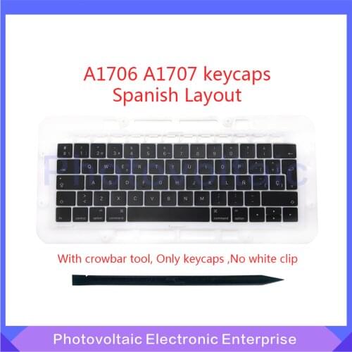Original New Spain Spanish SP Keyboard Keys Keycaps For Macbook Pro Retina 13" A1706 15" A1707 Late 2016 Mid 2017
