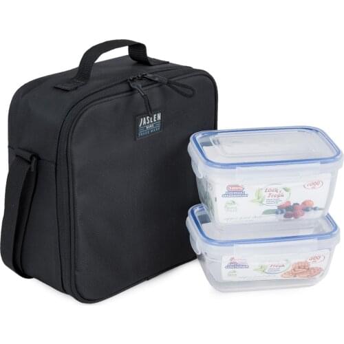Thermal bag portable + 2 airtight containers 5L airtight food refrigerator holder food Office E