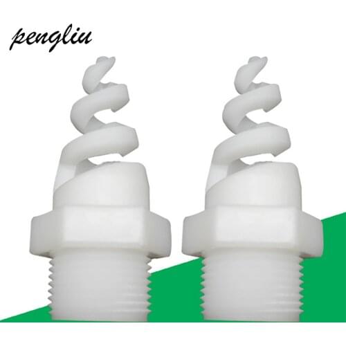HOT SELL 2PCS Spiral Nozzle PP Watering Mist Sprinkler For Cooling System Hot Selling 3/8" 1/2" 3/4" bspt