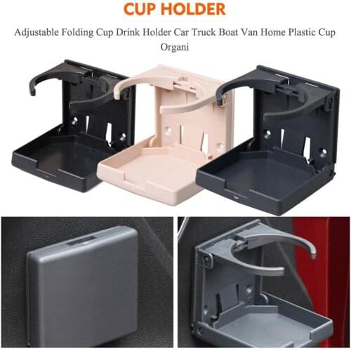 Adjustable Folding Cup Drink Holder Car Truck Boat Van Home Plastic Cup Organizer
