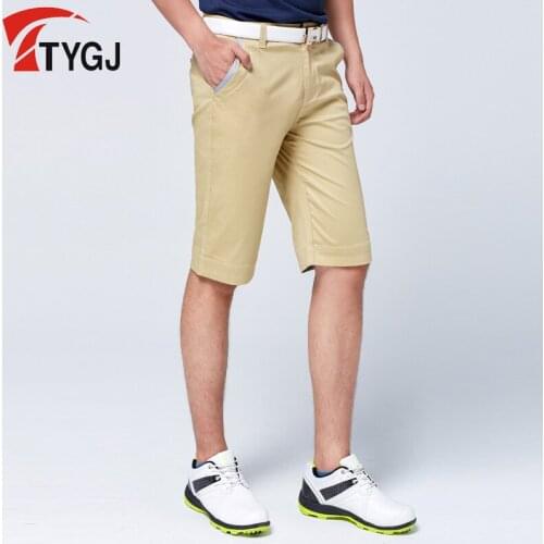 2019 new summer Golf sportswear mens Solid golf shorts cotton breathable quick-drying Knee length sports shorts size 30-38