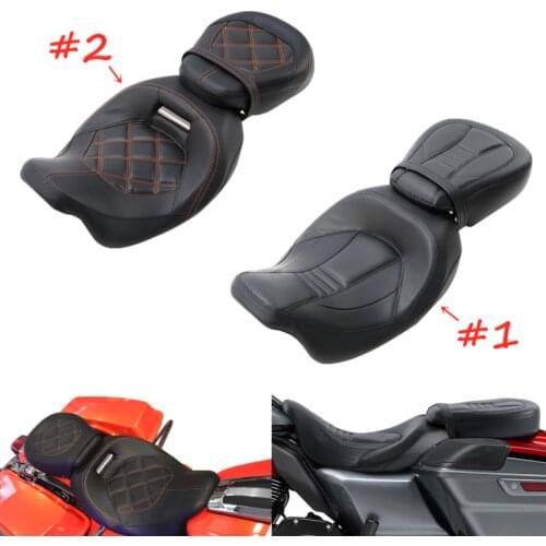 Motorcycle Driver Passenger Seat Fit For Harley Touring Road Street Electra Glide 2009-2020