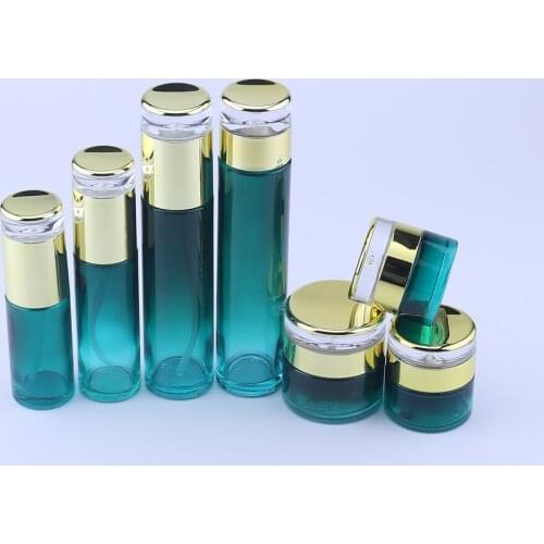 Glass Emulsion Refillable Ointment Bottles 40/60/100/120ml Empty Cosmetic Jar Pot Eye Shadow Face Cream Container 10pcs/lot