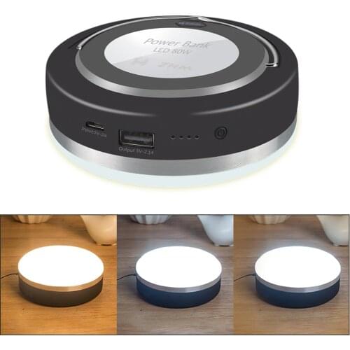 LED Camping Light USB Rechargeble 10000mAh Work Lamps 3-Gears Adjustable Magnetic Outdoor Portable Lantern Emergency Powered